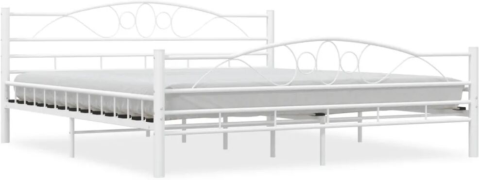 vidaXL Bedframe metaal wit 180x200 cm