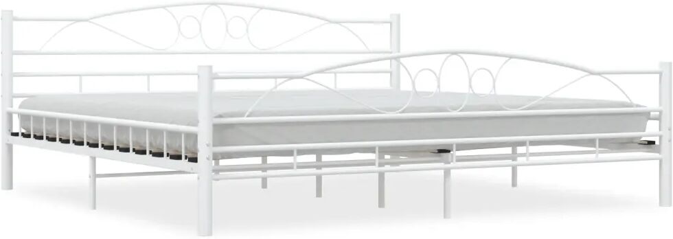 vidaXL Bedframe metaal wit 200x200 cm