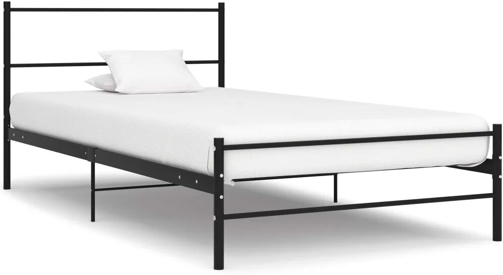 vidaXL Bedframe metaal zwart 100x200 cm