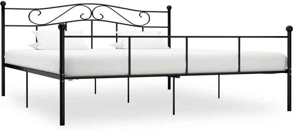 vidaXL Bedframe metaal zwart 200x200 cm