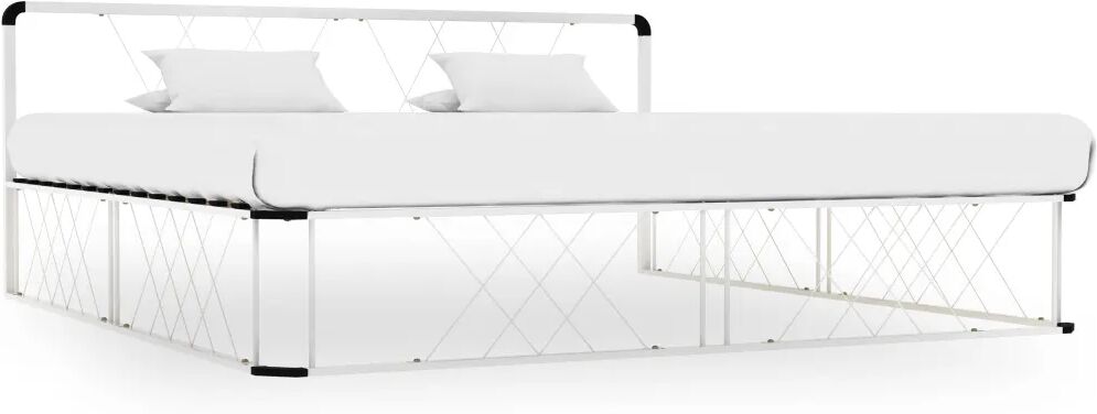 vidaXL Bedframe metaal wit 180x200 cm