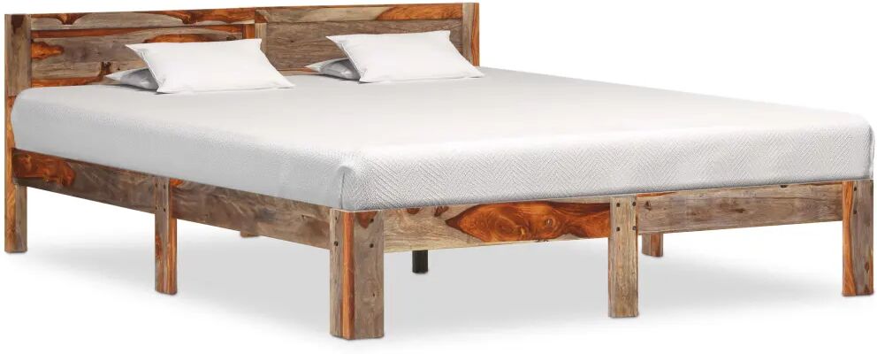 vidaXL Bedframe massief sheeshamhout 160x200 cm