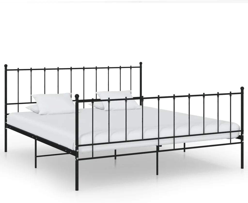 vidaXL Bedframe metaal zwart 180x200 cm