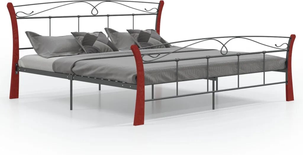 vidaXL Bedframe metaal zwart 200x200 cm