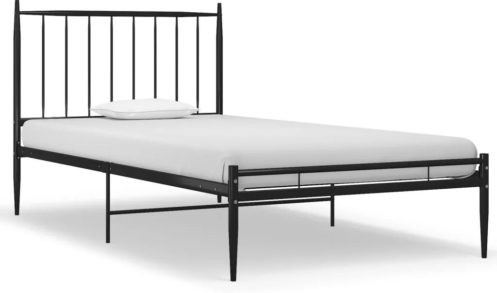 vidaXL Bedframe metaal zwart 100x200 cm