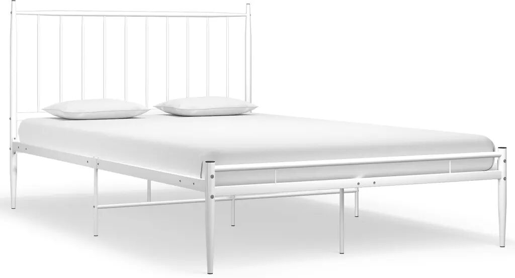 vidaXL Bedframe metaal wit 120x200 cm