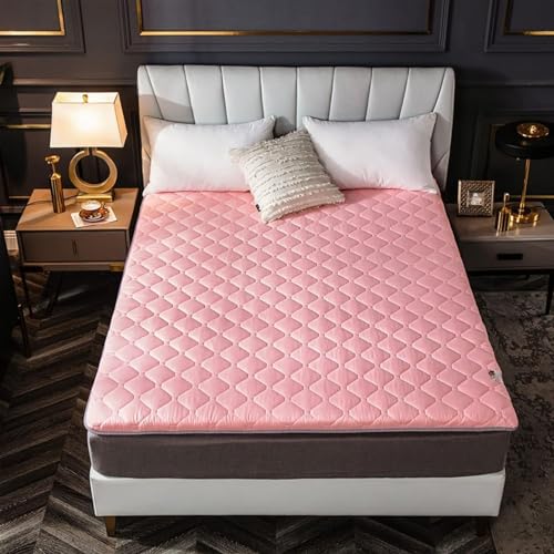 ALEPXS Matras Japanse vloermatras Tatami Vloermat Opgerolde mat Ultra Zachte pluizige Slaapzaal matras (Color : Pink, Size : 90 * 190cm)
