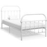 AUUIJKJF This Item- Bedframe Wit Metaal 100x200 cm-Nice