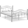 AUUIJKJF This Item- Bedframe Grijs Metaal 120x200 cm-Nice