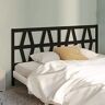 LAPOOH Bedhoofdeinde zwart, 206 x 4 x 100 cm, massief grenenhout, hoofdeinde voor bed, hoofdeinde voor bed, hoofdeinde van het bed, modieus slaapkamerdecor hoofdeinde (SPU: 818644)