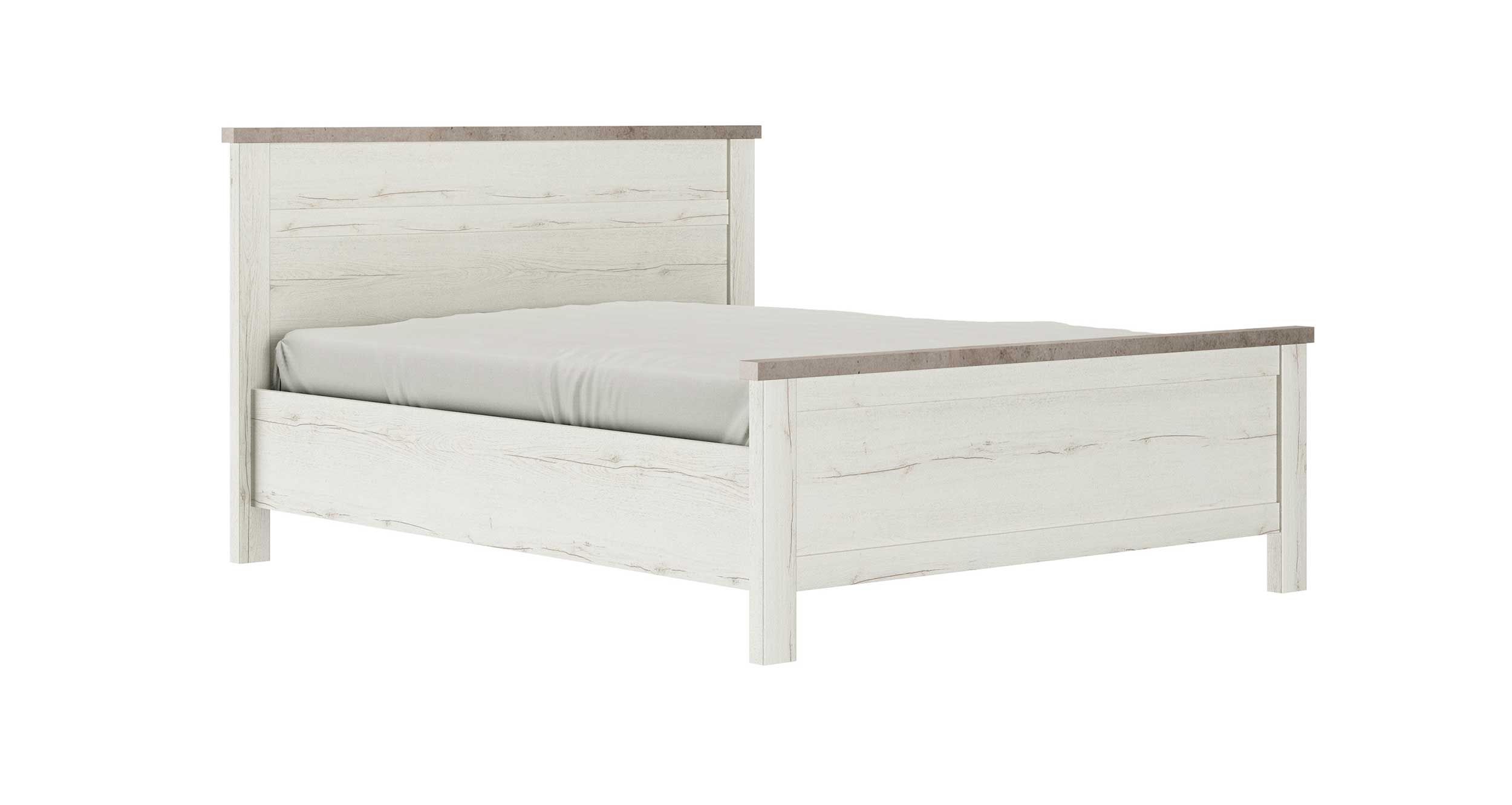 Gami Tweepersoonsbed Mona 140x190 - gebleekte helvezia eik