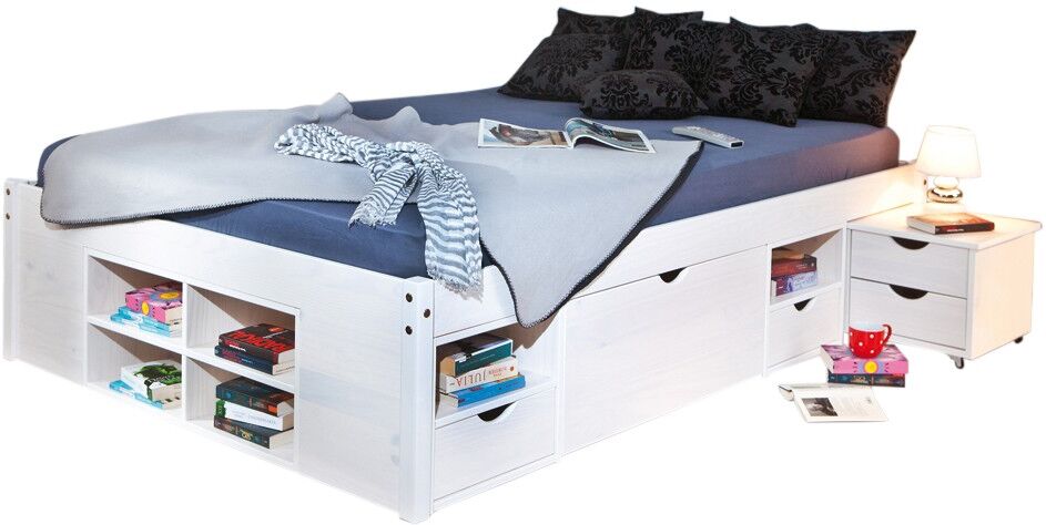 Interlink Bed Xavier 160x200cm - white wash