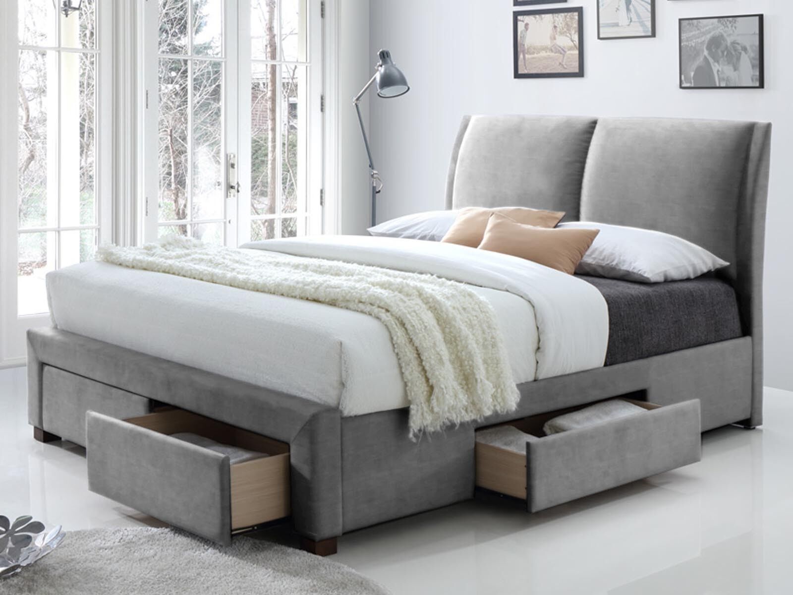 Rousseau Bed Babano 140x200 - grijs