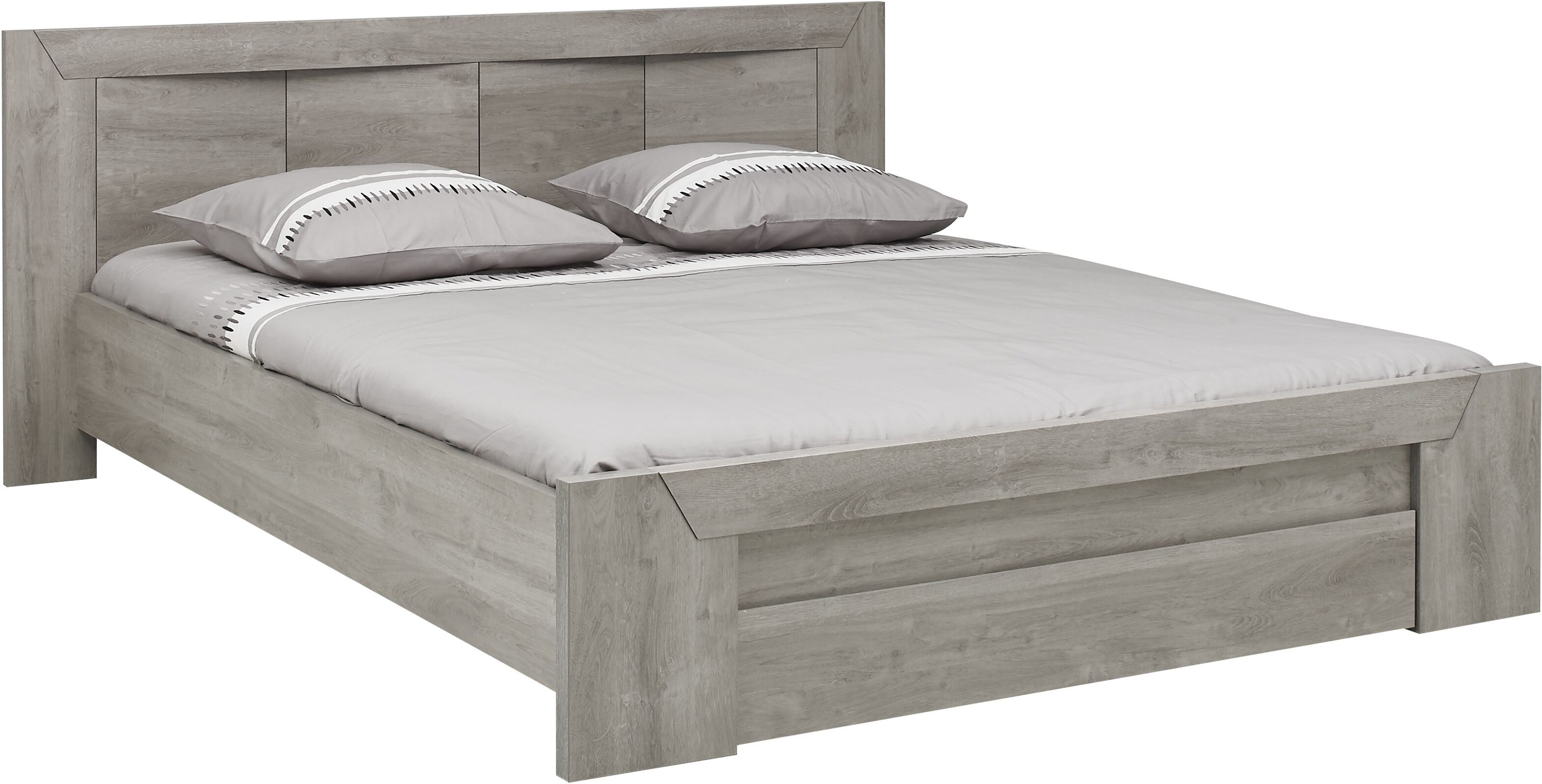 Gami Tweepersoonsbed Hayden met lade 180x200 - lichtgrijze eik