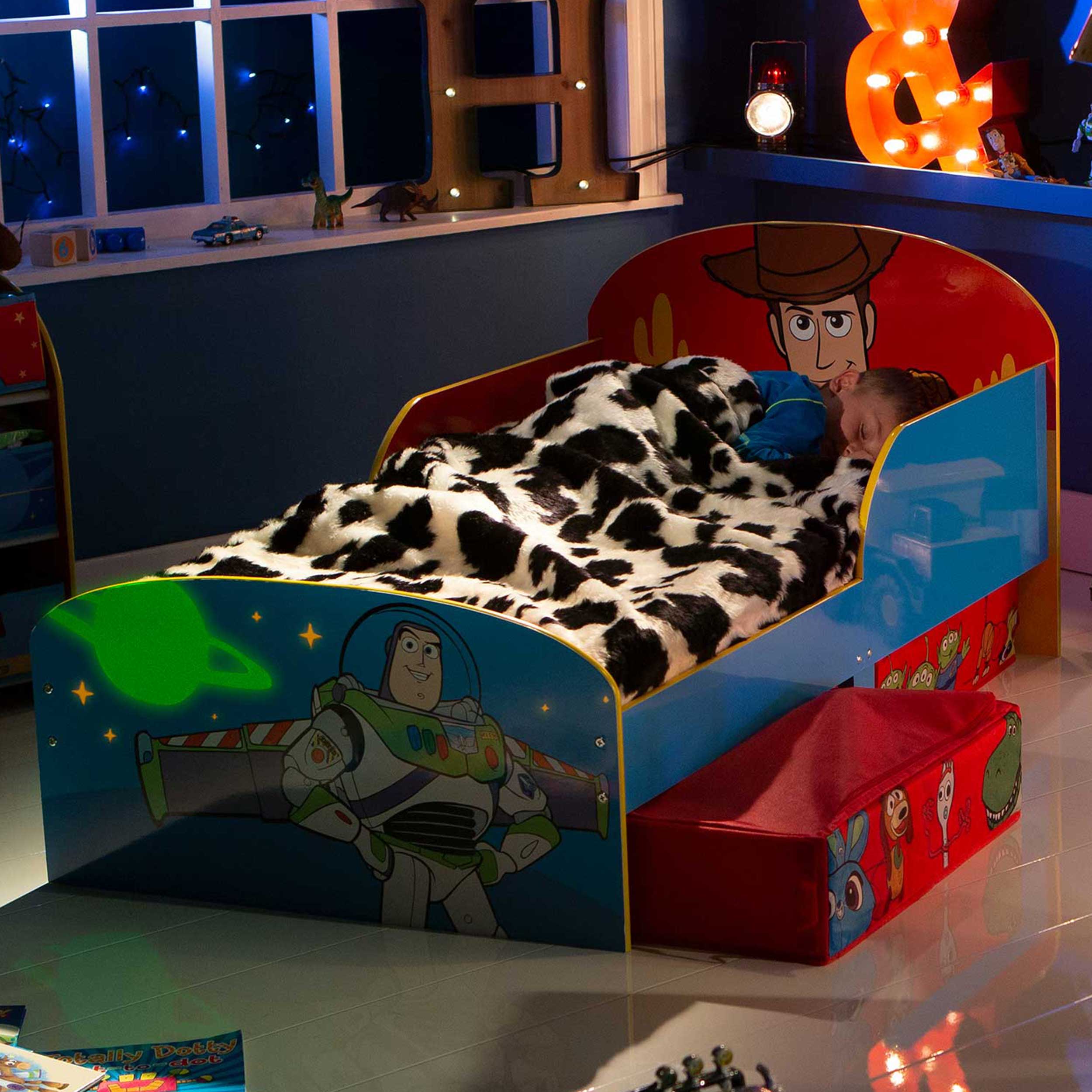 WorldsApart Peuterbed met lades Toy Story - blauw/rood