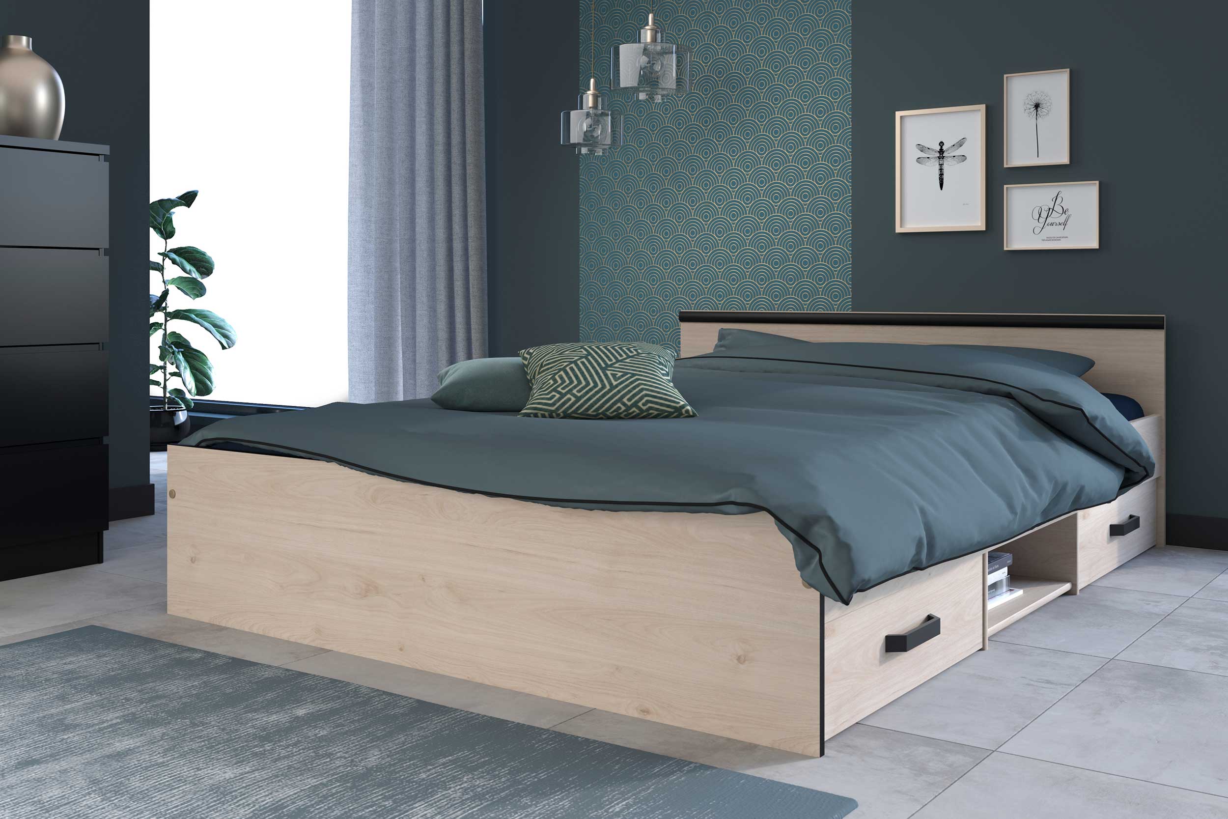 Parisot Bed Alma 140x190cm - natuur