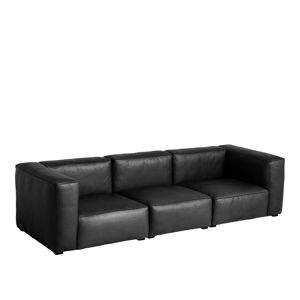 HAY Mags Soft 3 Seater Combination 1 - Black Stitching - Cat.6 - Sense Black