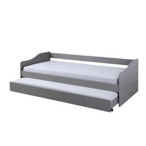 Leonie23 seng 90x200cm med 1 uttrekkbar seng grå.