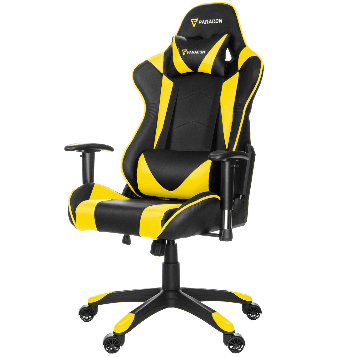 Paracon Knight gamer stol inkl. Pute til nakke og lend gul.