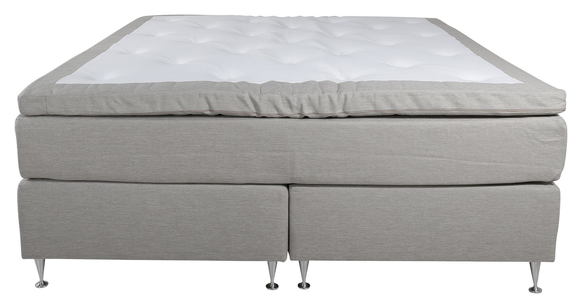 Venture Design Älvdalen 7-zoner Kontinentalseng Fast/Fast, Beige stoff, 180x200   Unoliving