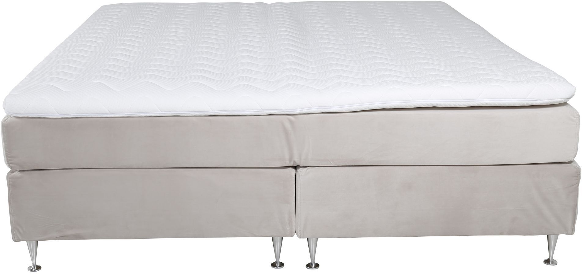 Venture Design Tällberg 5-zoner Kontinentalseng Medium/Medium, Beige Velour, 180x200   Unoliving