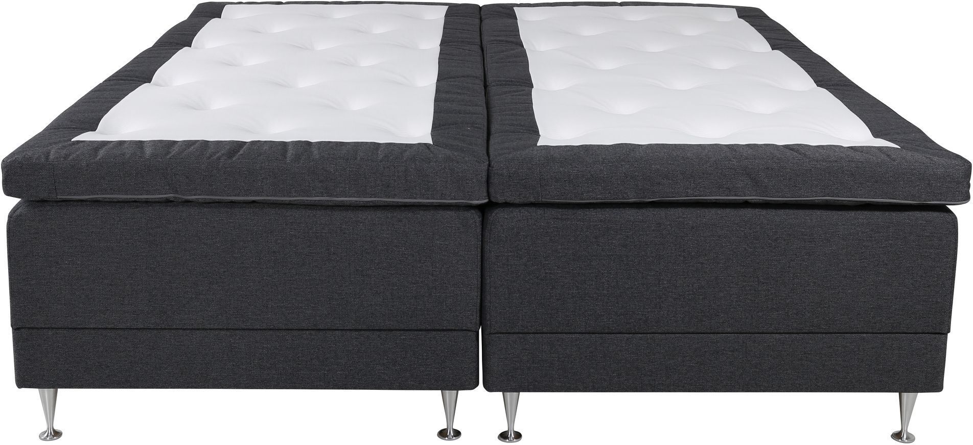 Venture Design Vansbro 5-zoner Elevationsseng Medium/Medium, Mørkegrå stoff, 180x200   Unoliving