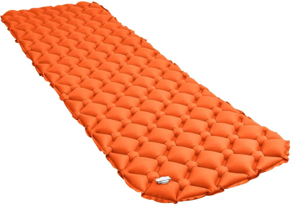 vidaXL Oppblåsbar luftmadrass 58x190 cm oransje