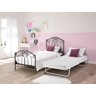 Vente-unique Cama sommier extra dobrável 90x190 cm em metal Branco - ADONIS