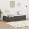 vidaXL Sofá-cama de solteiro 90x190 cm madeira de pinho maciça cinza