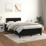 vidaXL Cama boxspring com colchão 120x200 cm veludo preto