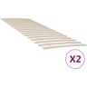 vidaXL Estrados de ripas com 34 ripas 2 pcs 70x200 cm