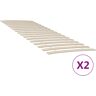 vidaXL Estrados de ripas com 34 ripas 2 pcs 80x200 cm