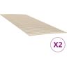 vidaXL Estrados de ripas com 48 ripas 2 pcs 90x200 cm