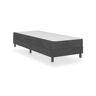 Clic N Buy Cama Boxspring 90X200 Cm Tecido Cinzento