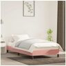 Vidaxl Cama (Rosa - Veludo - 203 x 83 x 25 cm)