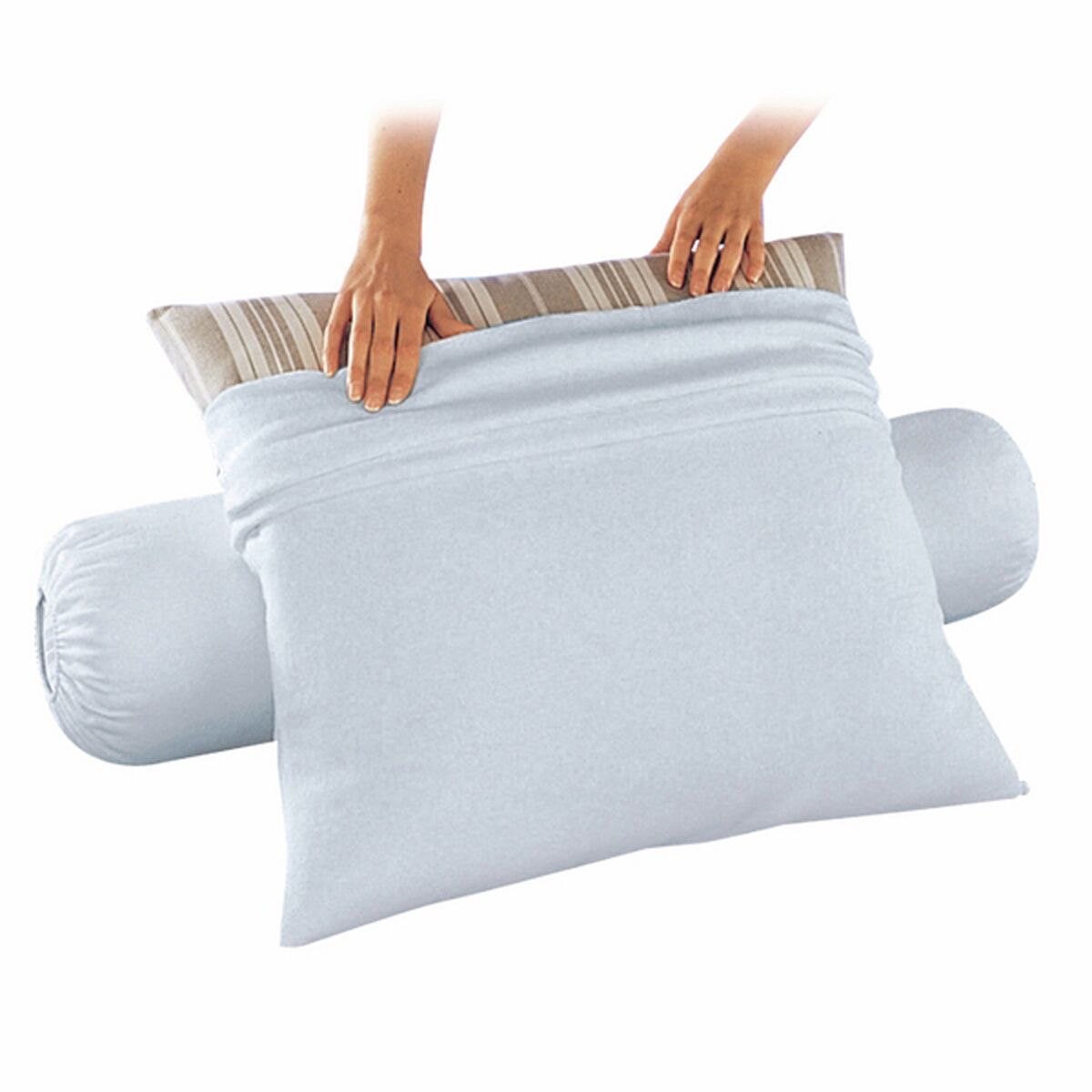 La Redoute Interieurs - Best Subfronha de travesseiro em moletão stretch impermeável   Branco