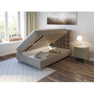 Softlines Seng Comfort Säng Med Förvaring 140x200 Cm - Beige