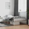 TECHPO Sängar och sängramar, metallsängram, sängram, sängram, vit 100 x 200 cm, möbler