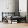 TECHPO Sängar och sängramar, metallsängram, sängram, sängram, svart, 140 x 190 cm, möbler