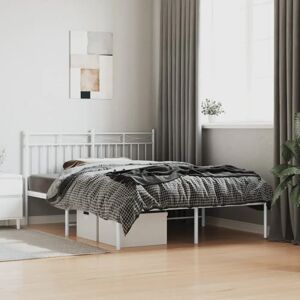 Marlow Home Co. Abry Metal Bed white/black 80 x 200 cm