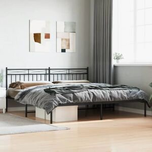 Marlow Home Co. Abry Metal Bed black 91.0 H x 80.0 W x 196.0 D cm