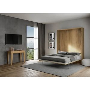 Zipcode Design Kentaro Foldaway Double Bed 160x190 with Slatted Frame brown 210.5 H x 173.6 W x 215.0 D cm
