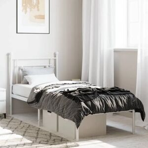 Marlow Home Co. Acari Metal Bed white 97.0 H x 80.0 W x 196.0 D cm
