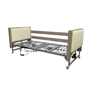 Harvest Healthcare Woburn Standard Profiling Bed in Truffle Sonoma Oak with Side Rails