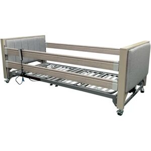 Harvest Healthcare Woburn Standard Profiling Bed in Oyster Urban Oak with Side Rails