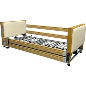 Harvest Healthcare Woburn Standard Profiling Bed with Brookland Cream Clip On Pads and side rails