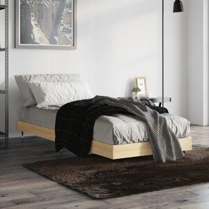 Bed Frame Sonoma Oak 75x190 cm 2FT6 Small Single Engineered Wood - Goodvalue