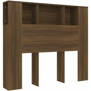 Berkfield Home - Mayfair Headboard Cabinet Brown Oak 120x18.5x104.5 cm