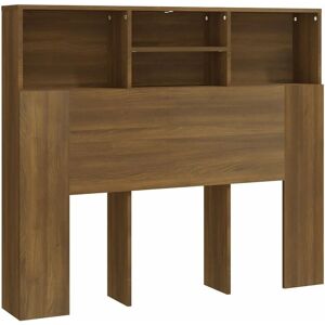 BERKFIELD HOME Mayfair Headboard Cabinet Brown Oak 120x19x103.5 cm