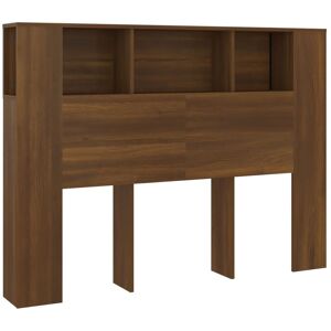 BERKFIELD HOME Mayfair Headboard Cabinet Brown Oak 140x18.5x104.5 cm